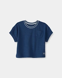 Baby Boy French Terry Pocket T-Shirt - Blue