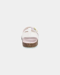 Toddler Girl Flower Sandals - White
