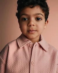Toddler Boy Button-Down Short-Sleeve Shirt - Peach