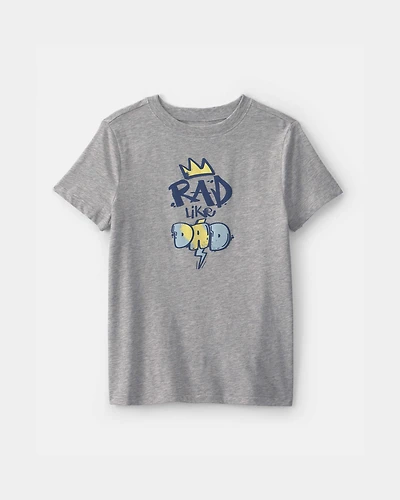 Boys 'Rad Like Dad' Graphic Tee - Grey