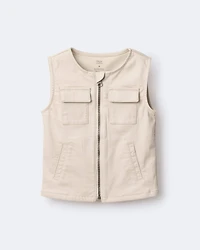 Toddler Zip-Up Vest - Khaki