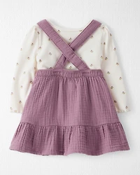 Baby Girl 2-Piece Organic Cotton Jumper Set