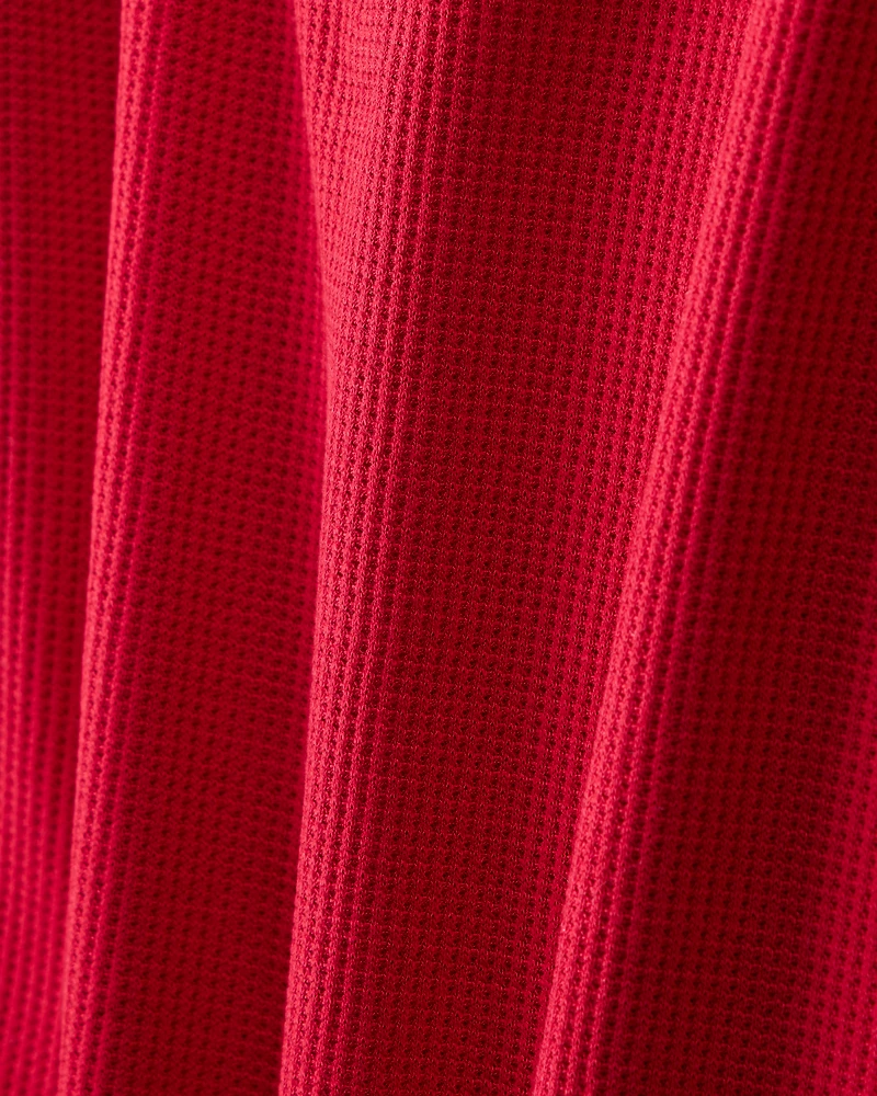 Kid Holiday Red PurelySoft Long-Sleeve Snug Fit 2-Piece Pajamas