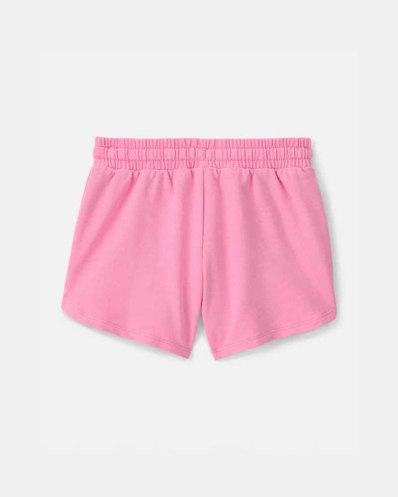 Girls French Terry Shorts - Pink