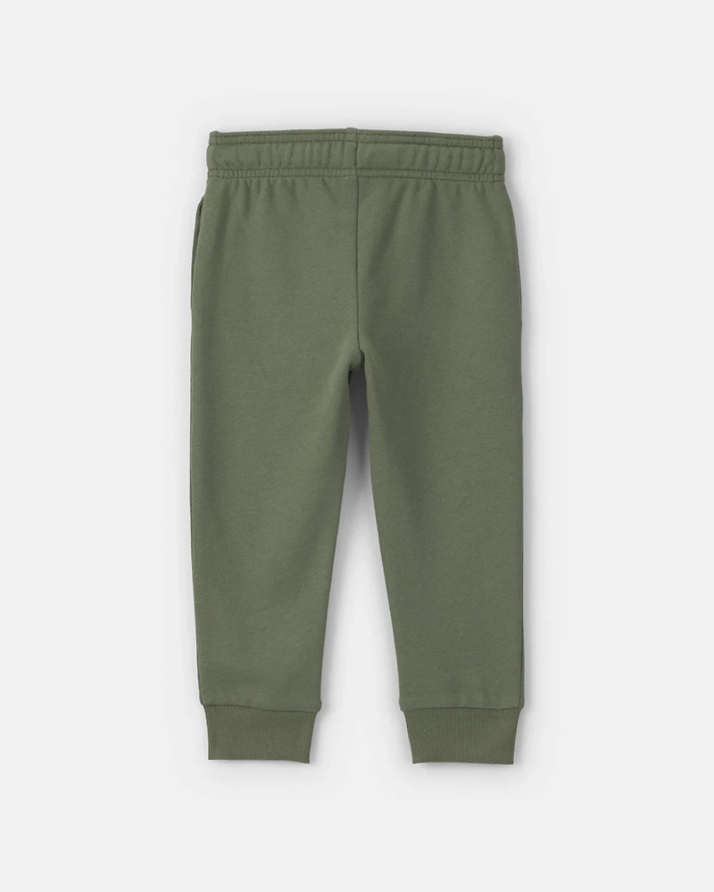 Toddler Boy French Terry Joggers - Olive Green