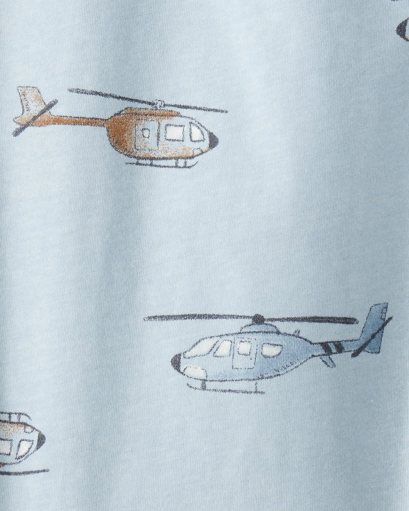 Baby Boy Helicopter Long-Sleeve Tee - Blue