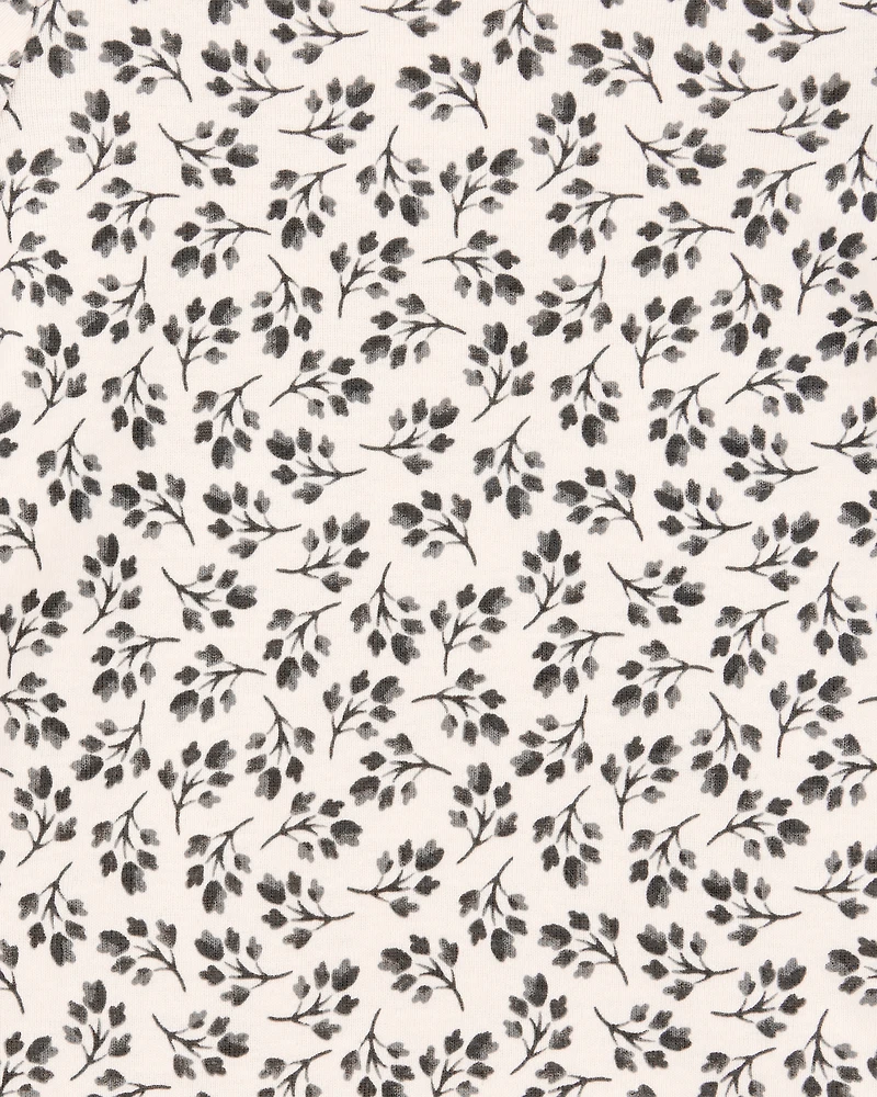 Baby Girl 5-Pack Striped Butterfly Short-Sleeve Cotton Bodysuits