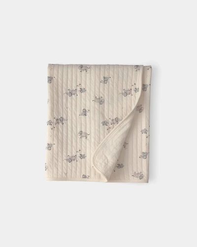 Baby 1pk Elephant Knit  Blanket