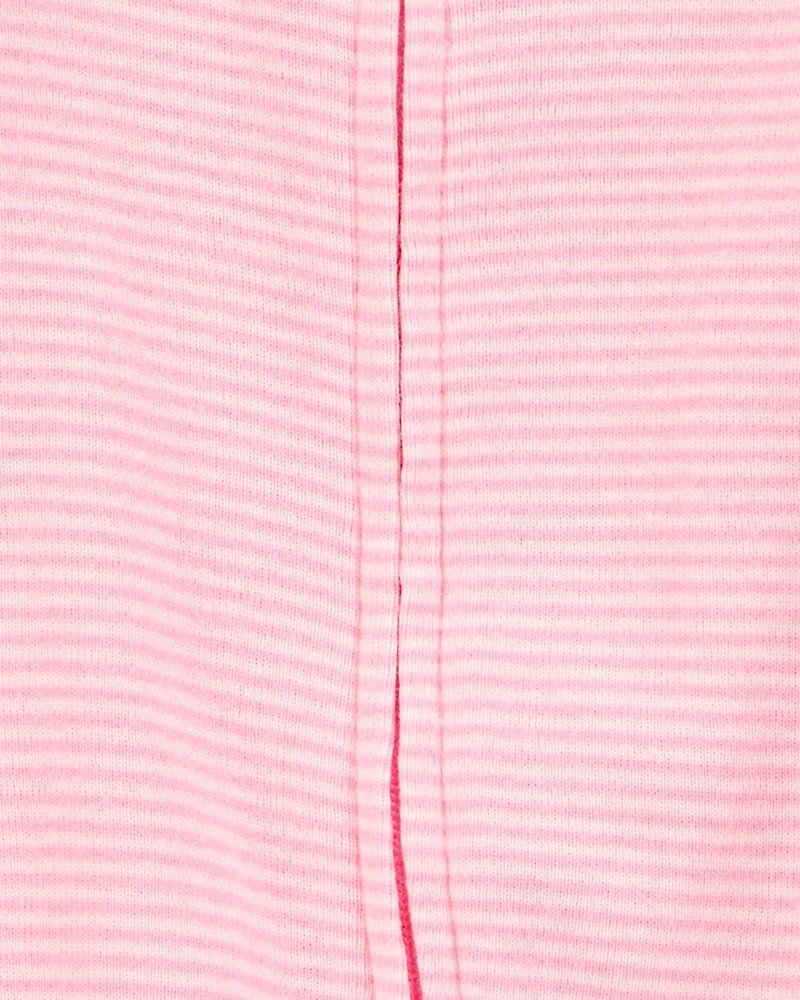 Baby Girl 2-Pack Print 2-Way Zip Cotton Sleeper Pyjamas - Pink