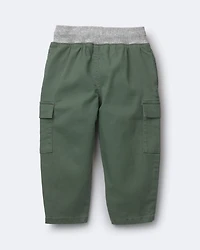 Toddler Boy Cargo Pant - Olive/Heather Grey