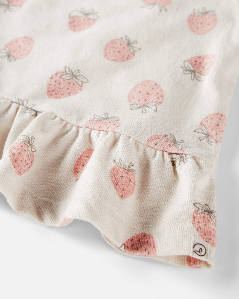 Toddler Girl 2-Piece Set Made with Organic Cotton Strawberry Print