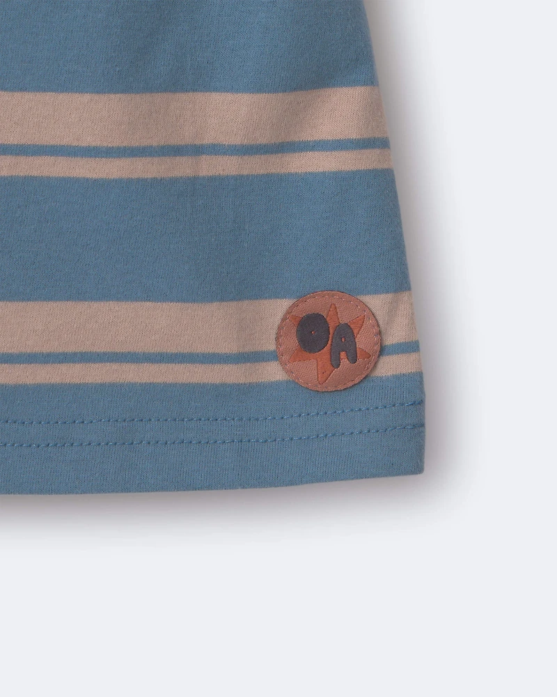 Toddler Relaxed Tee Stripes - Ocean