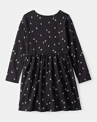 Girls Halloween Ghost Long-Sleeve Dress