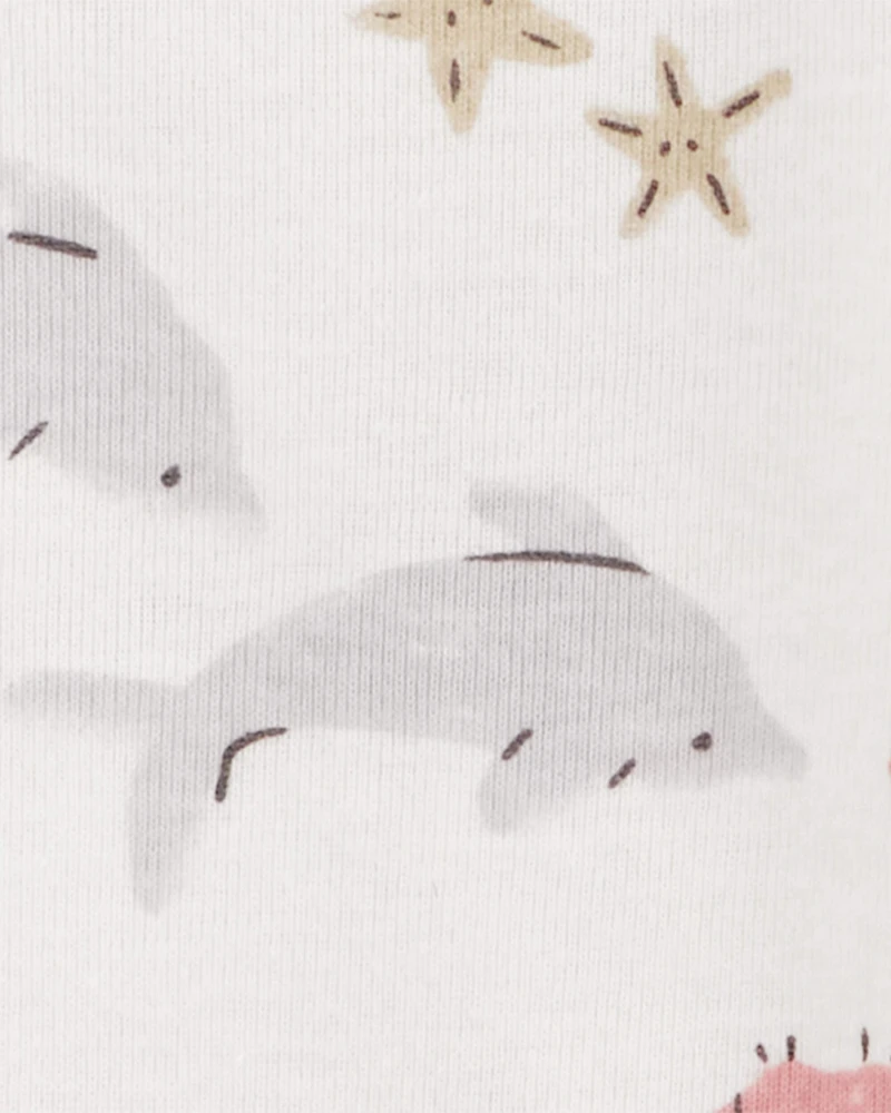 Baby 5-Pack Seahorse Short-Sleeve Bodysuits