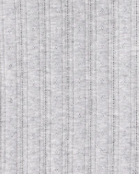 Girls Pointelle Long-Sleeve Top - Grey