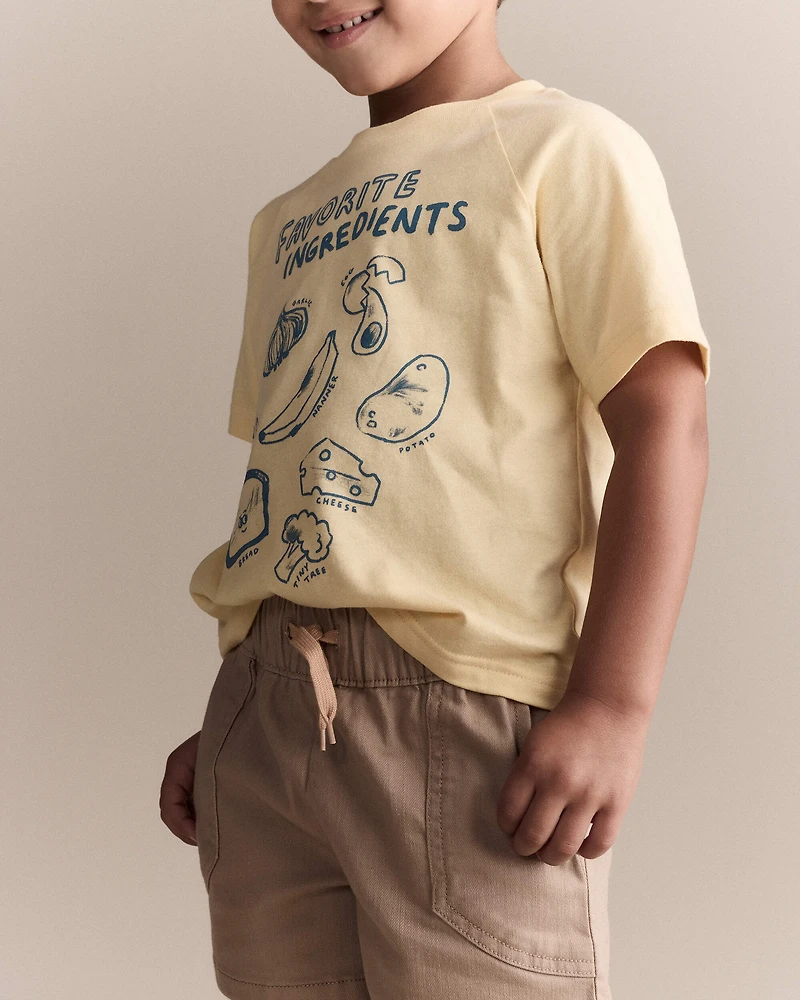 Toddler Favorite Ingredients' Relaxed Graphic Tee - Yellow