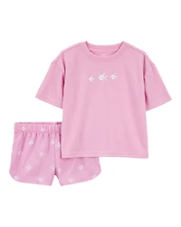 Toddler Girl 2-Piece Angelfish Loose Fit Pyjamas