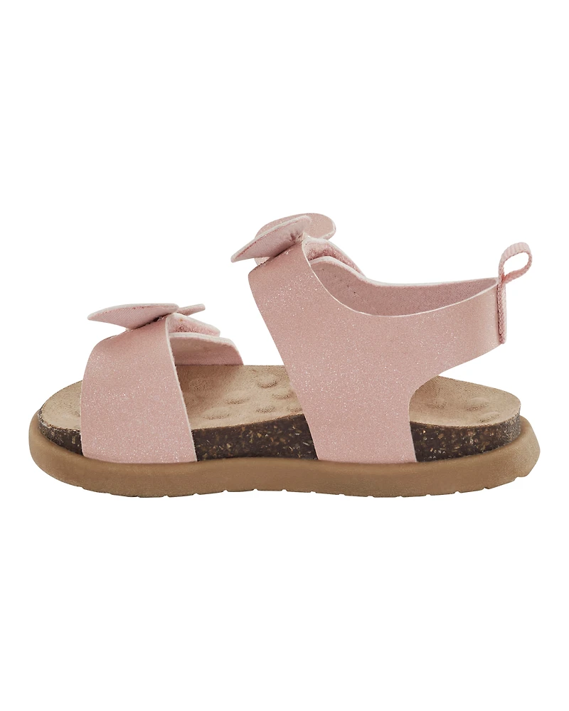 Baby Every Step® First Walker Bow Faux Cork Sandals - Pink