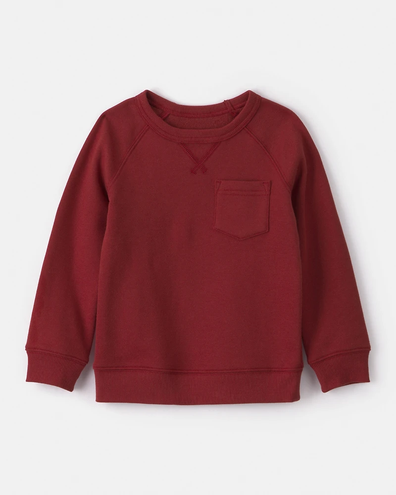 Toddler Boy DayDream Fleece Long-Sleeve Pullover Sweatshirt - Red