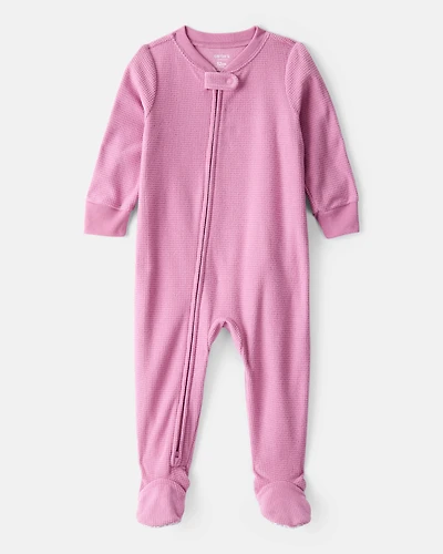 Toddler Girl Fleece Long-Sleeve Snug Fit 1-Piece Pyjamas - Pink