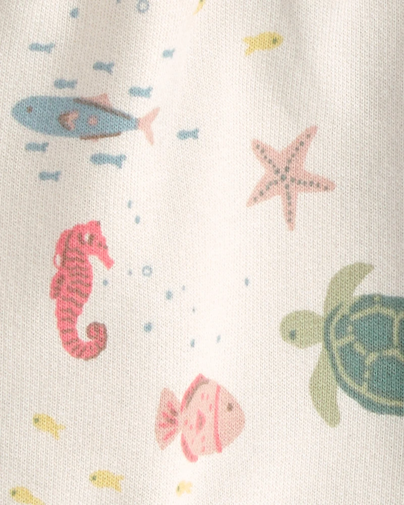 Baby Girl 2-Pack French Terry Shorts Under The Sea