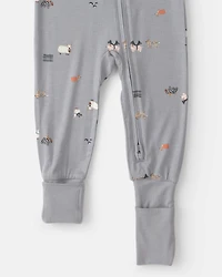 Baby 1-Piece Halloween PurelySoft™ Snug Fit Pyjama - Grey