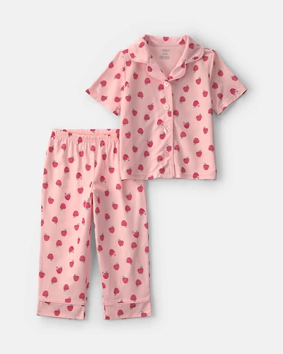 Toddler Girl Apple Short-Sleeve 2-Piece Pyjama Set