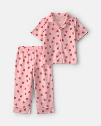 Toddler Girl Apple Short-Sleeve 2-Piece Pyjama Set