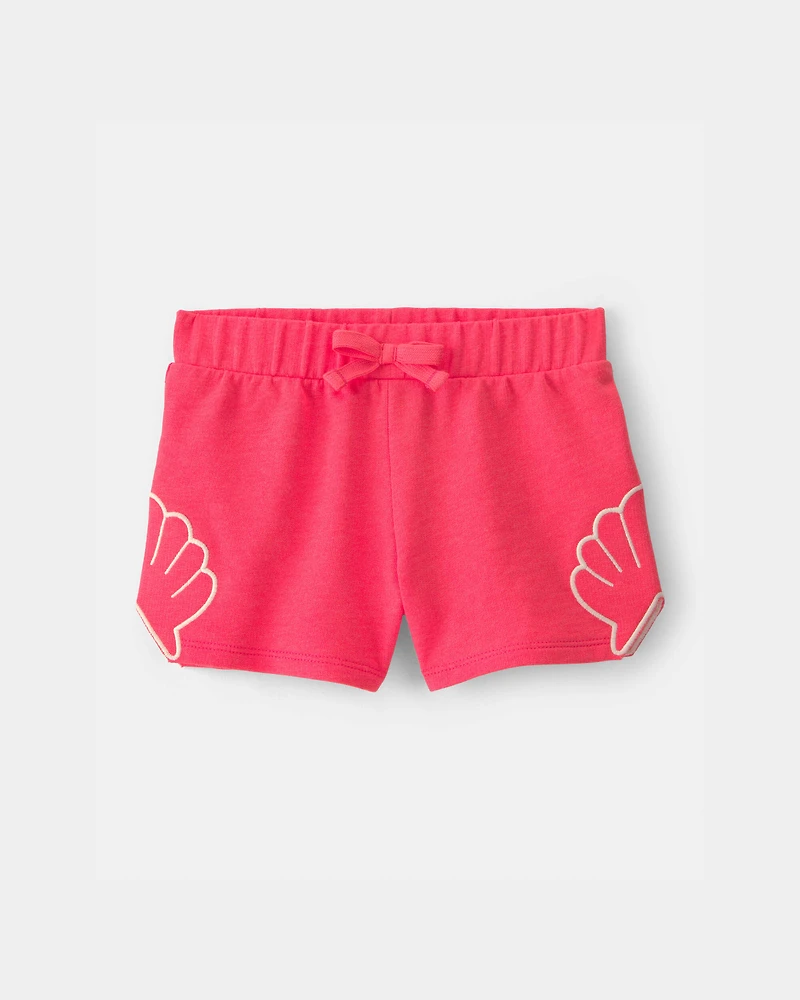 Toddler Girl Shell French Terry Shorts - Orange