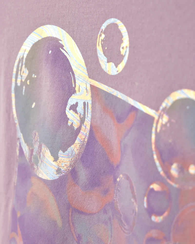 Girls Bubble Graphic Tee - Pink