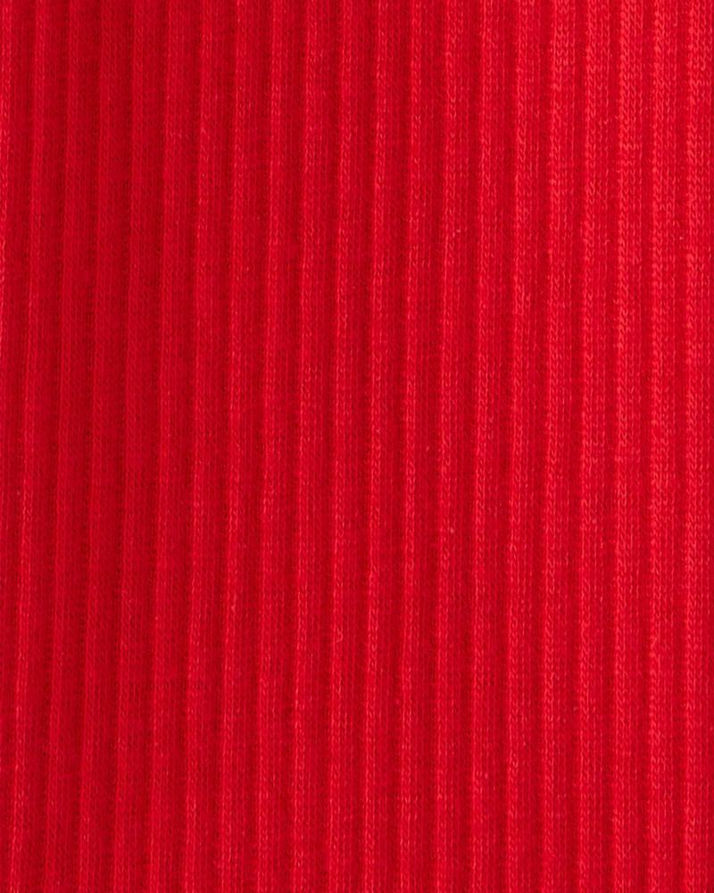 Toddler Girl Pull-On Stretch Rib Leggings - Red