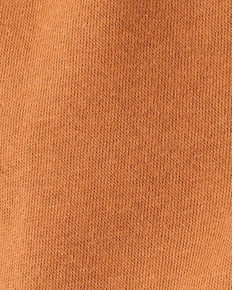 Baby Boy Solid Fleece Cotton Jogger - Brown