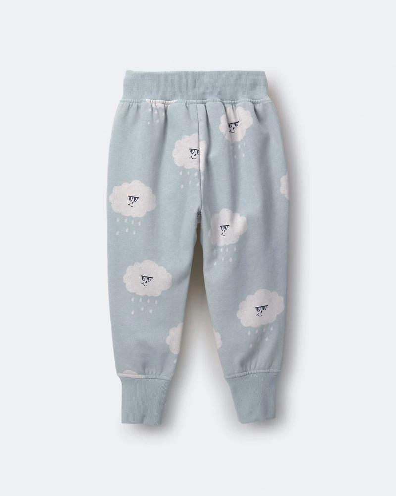 Toddler City Park™ Jogger Pant Rain Cloud Print - Pale Blue