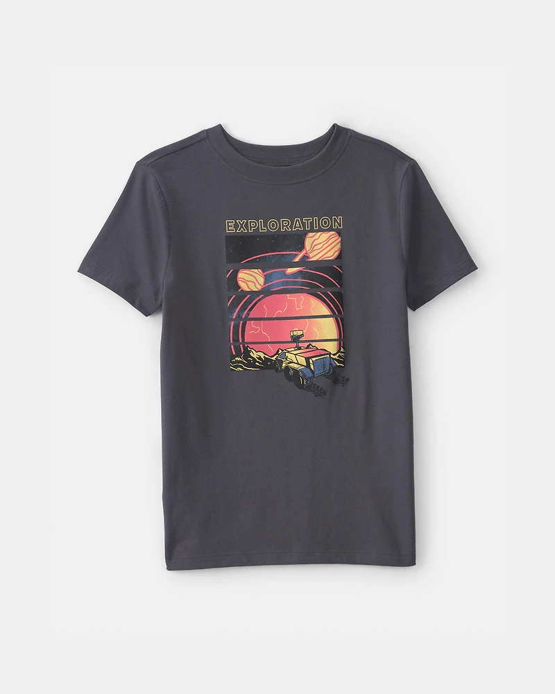 Boys Space Exploration Graphic Tee - Grey