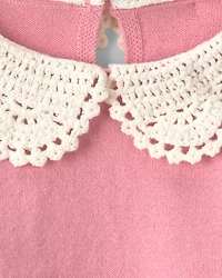 Baby Girl 2-Piece Long-Sleeve Sweater Top & Pant Set - Pink