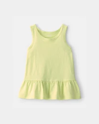Toddler Girl Peplum Tank Top - Green