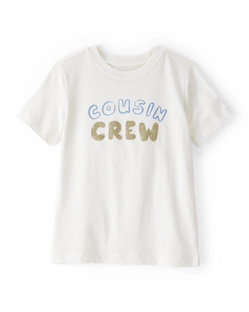 Toddler Boy Cousin Crew Short-Sleeve Graphic Tee -White