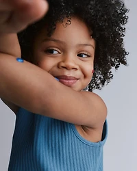 Toddler Girl Ribbed Playtime Tank - Teal