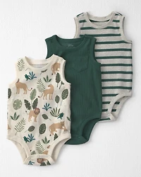 Baby Boy 3-Pack Organic Cotton Bodysuits