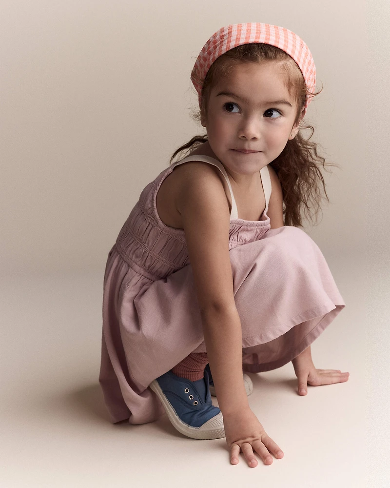 Toddler Girl Smocked Dress - Light Pink