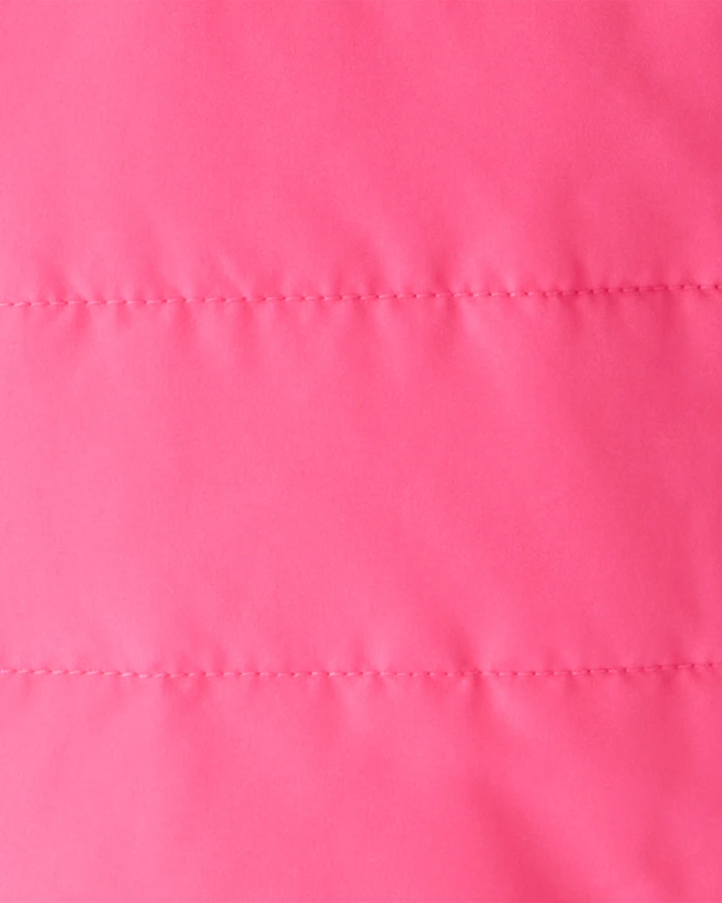 Baby Girl Hooded Puffer Jacket - Pink