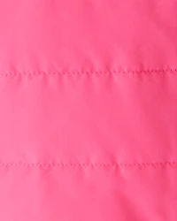 Baby Girl Hooded Puffer Jacket - Pink