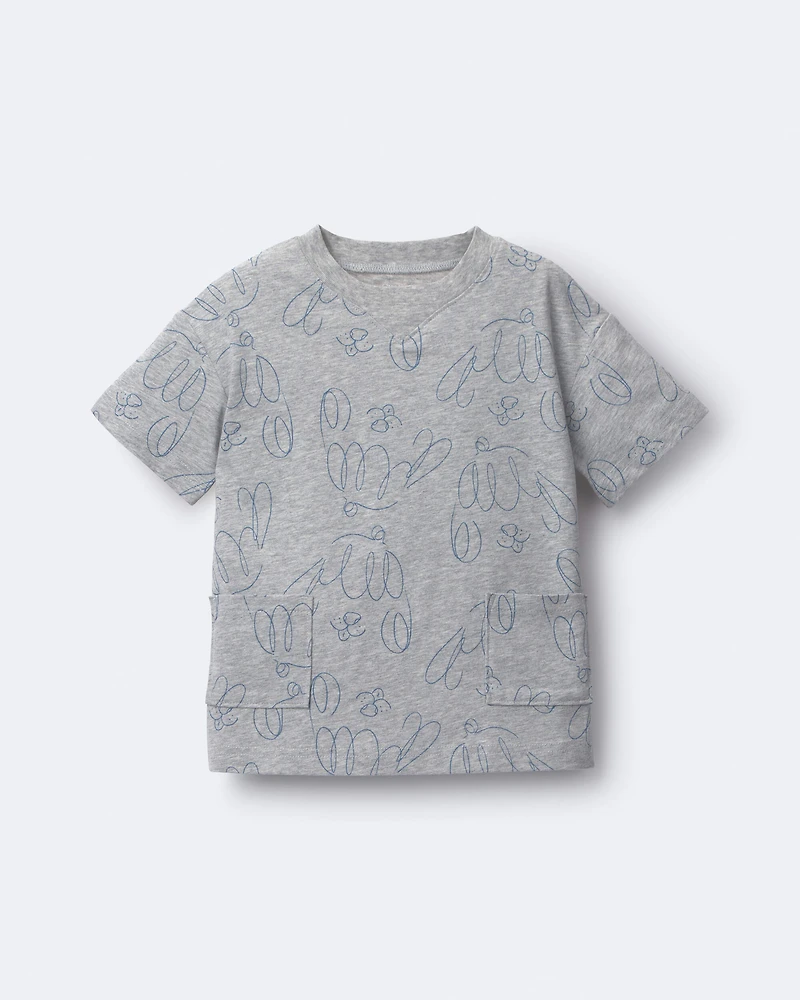 Toddler Otter Pocket Tee - Heather Grey