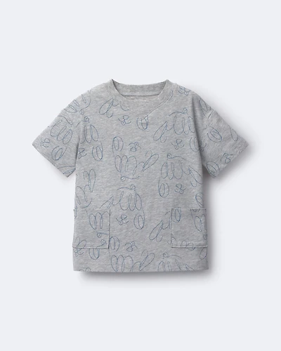 Toddler Otter Pocket Tee - Heather Grey