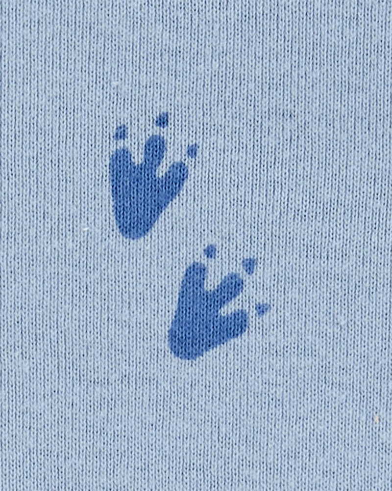 Baby Boy Dinosaur Cotton Romper - Blue