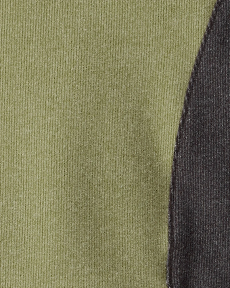 Toddler Boy Colourblock Long-Sleeve Pullover Sweatshirt - Green