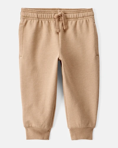 Baby Boy Construction French Terry Jogger - Tan
