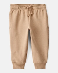 Baby Boy Construction French Terry Jogger - Tan