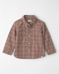 Toddler Boy Organic Cotton Flannel Button-Down Shirt