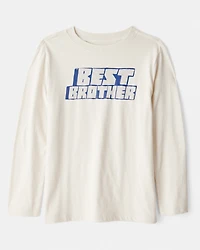 Boys Best Brother Long-Sleeve Graphic Tee - White